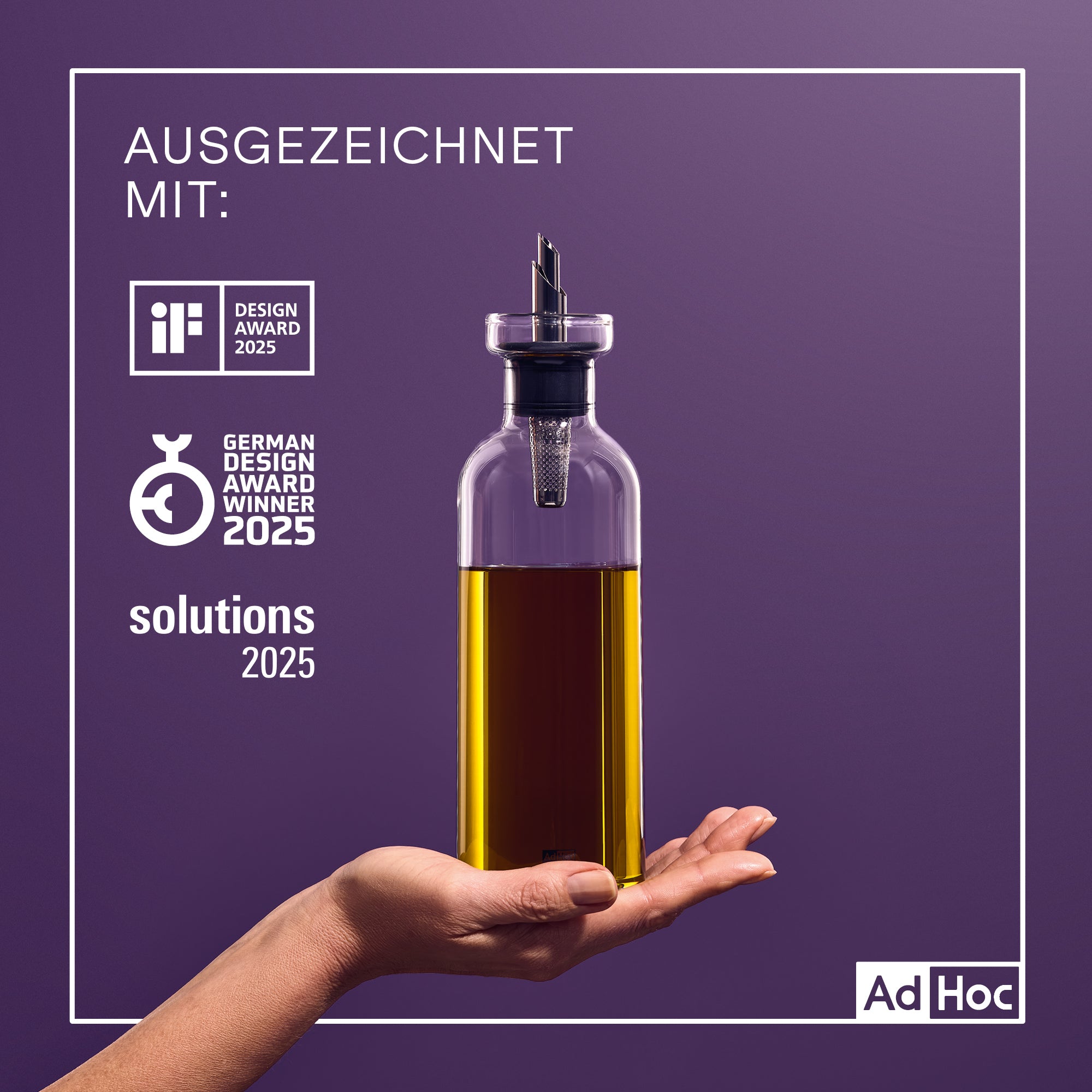 AromaPour Öl- / Essigspender, graues Glas