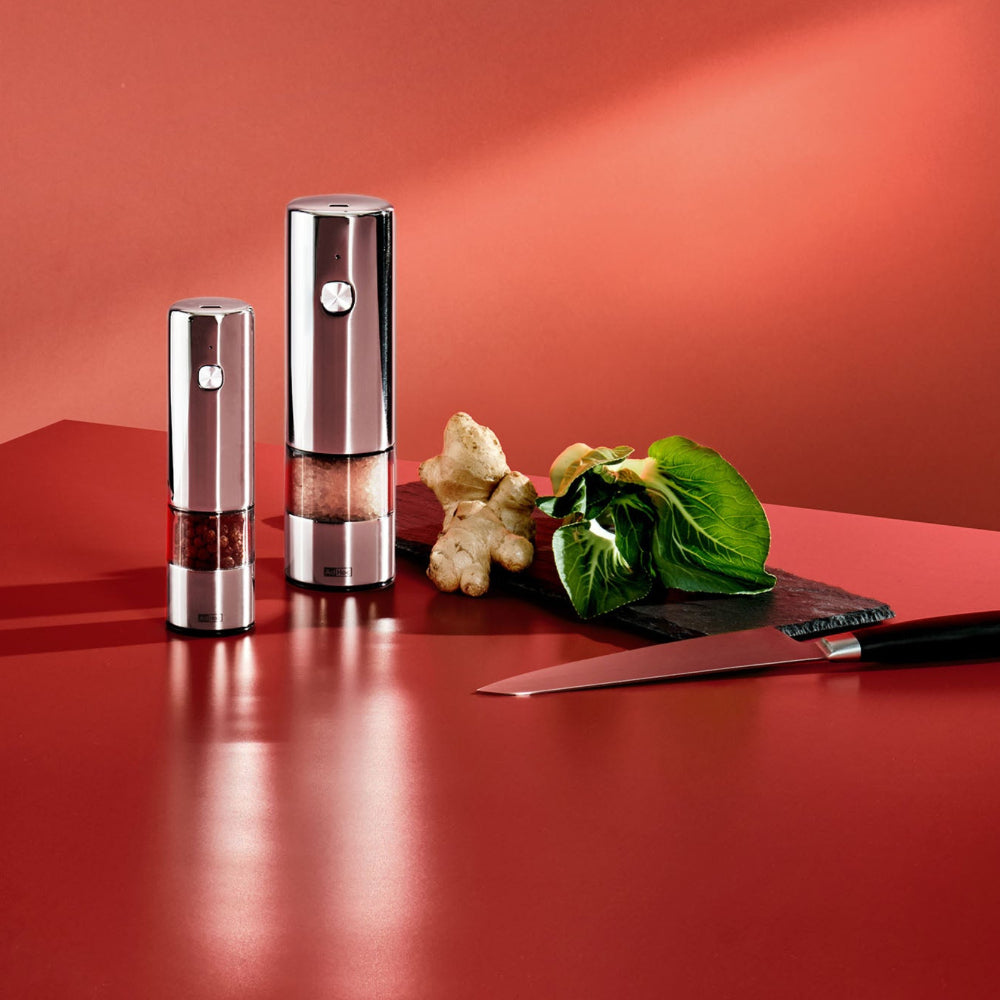 i.Mill Mini rechargeable electric salt and pepper mill - polished stainless steel