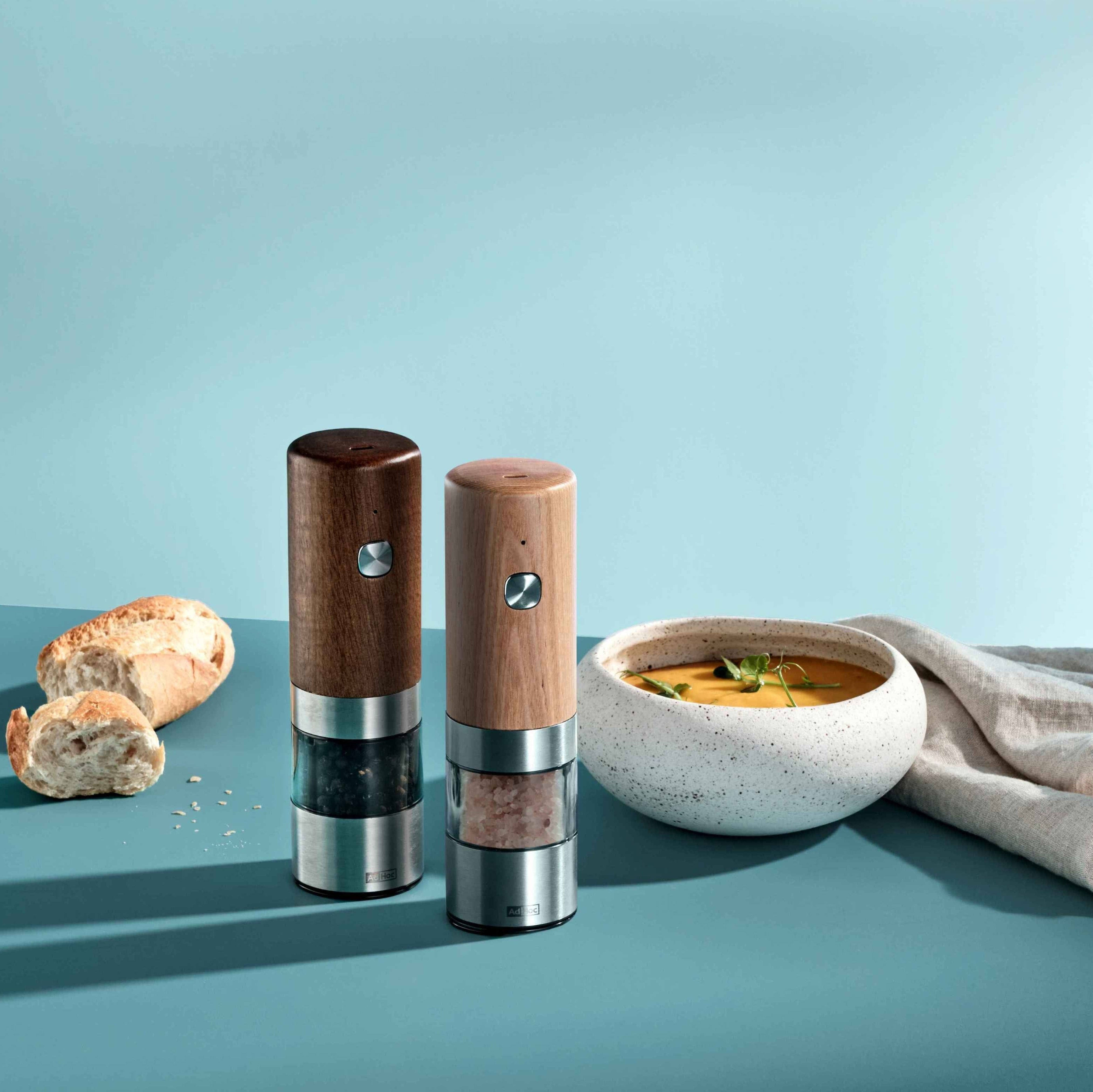 i.Mill rechargeable electric salt and pepper mill - wood