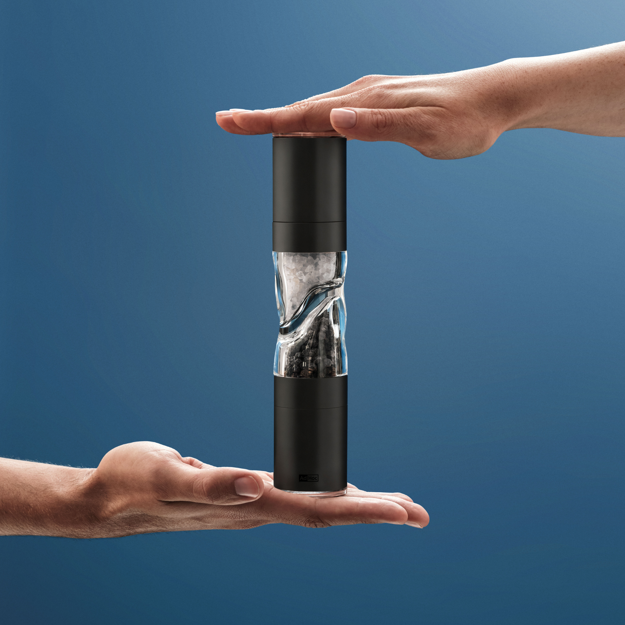 Duomill Pure salt and pepper double mill, black