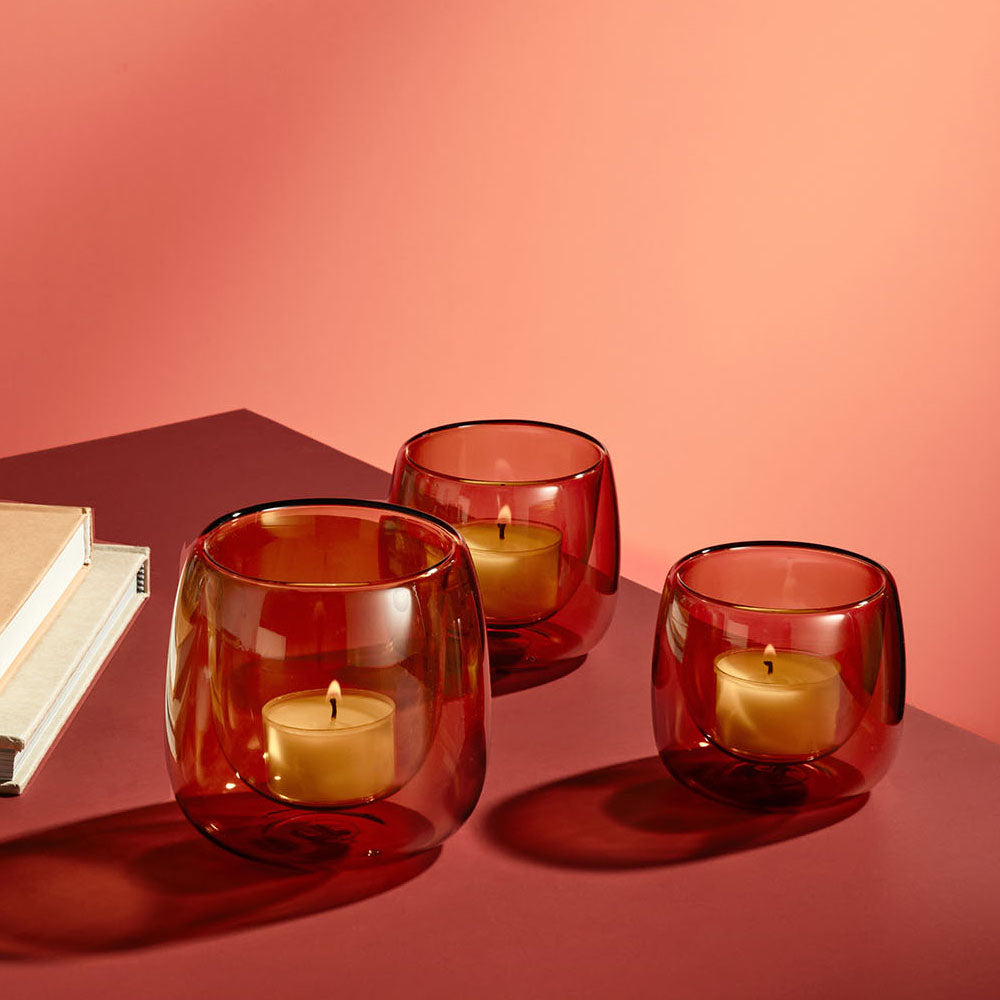 Yuna wind lantern, amber glass