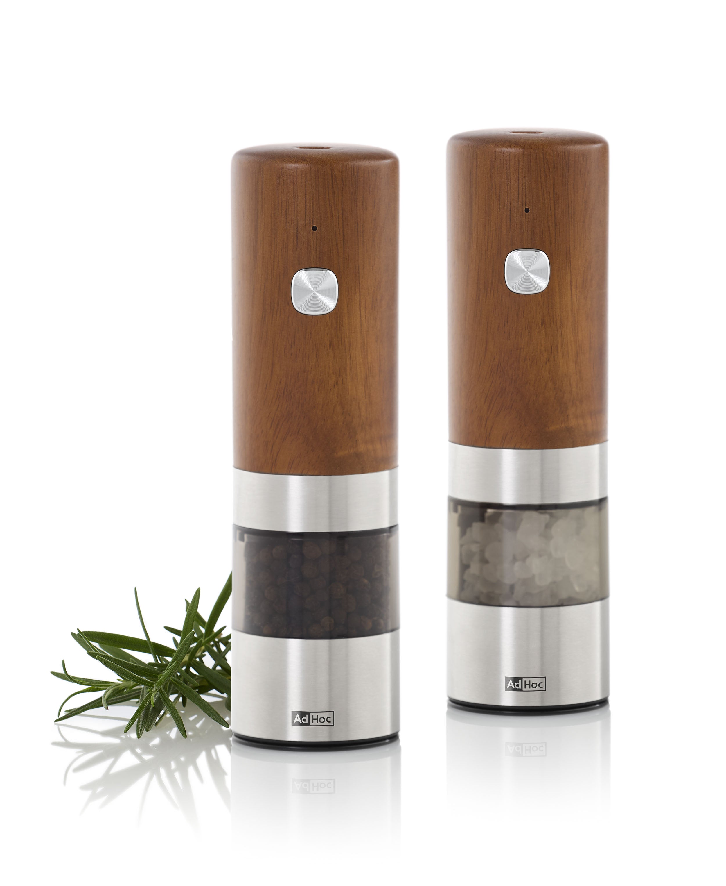 i.Mill rechargeable electric salt and pepper mill - wood