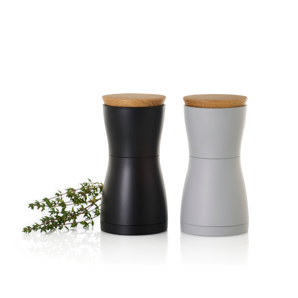 Twin salt and pepper mill set