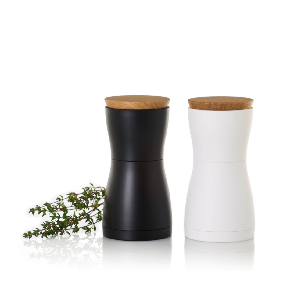 Twin salt and pepper mill set