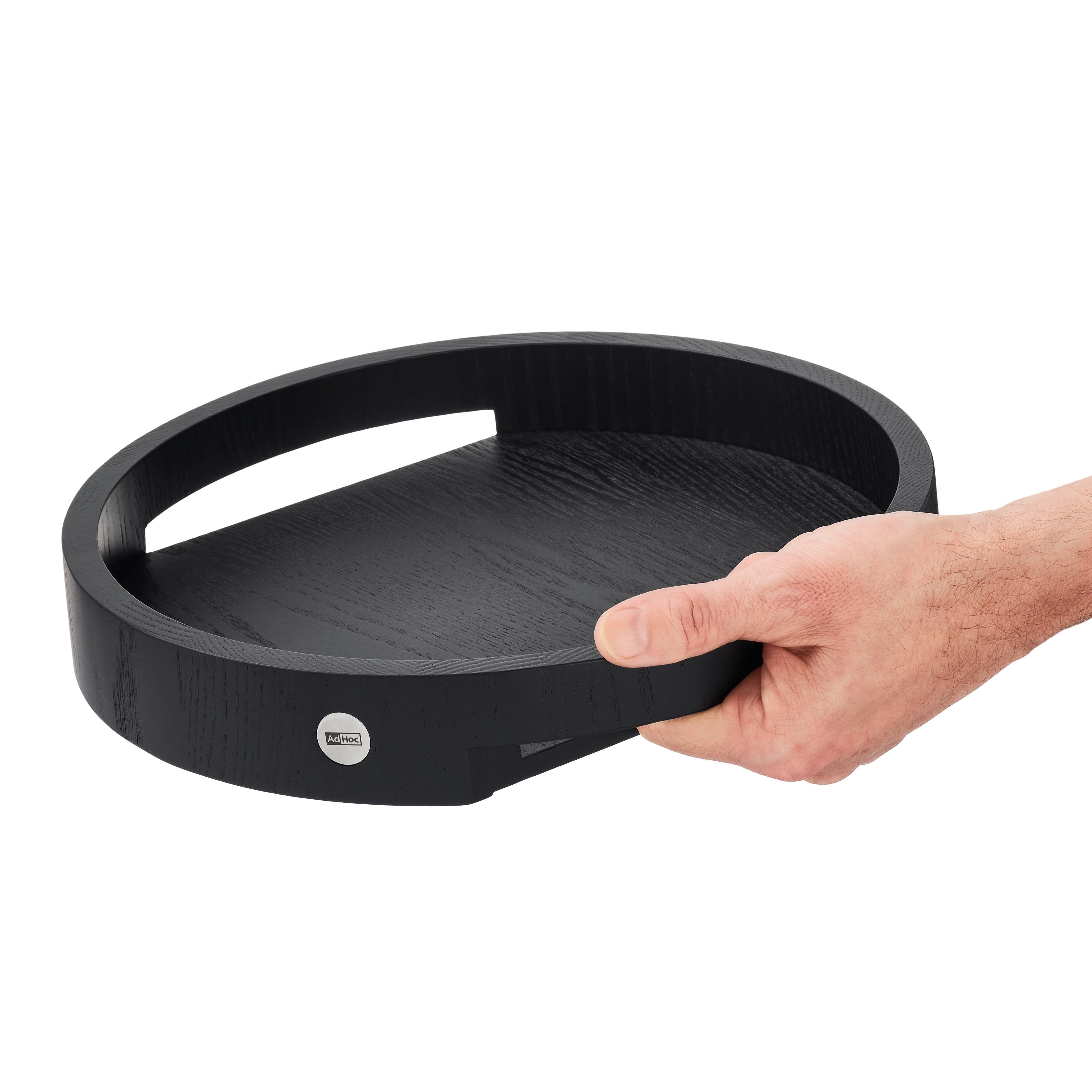 Aura serving tray black