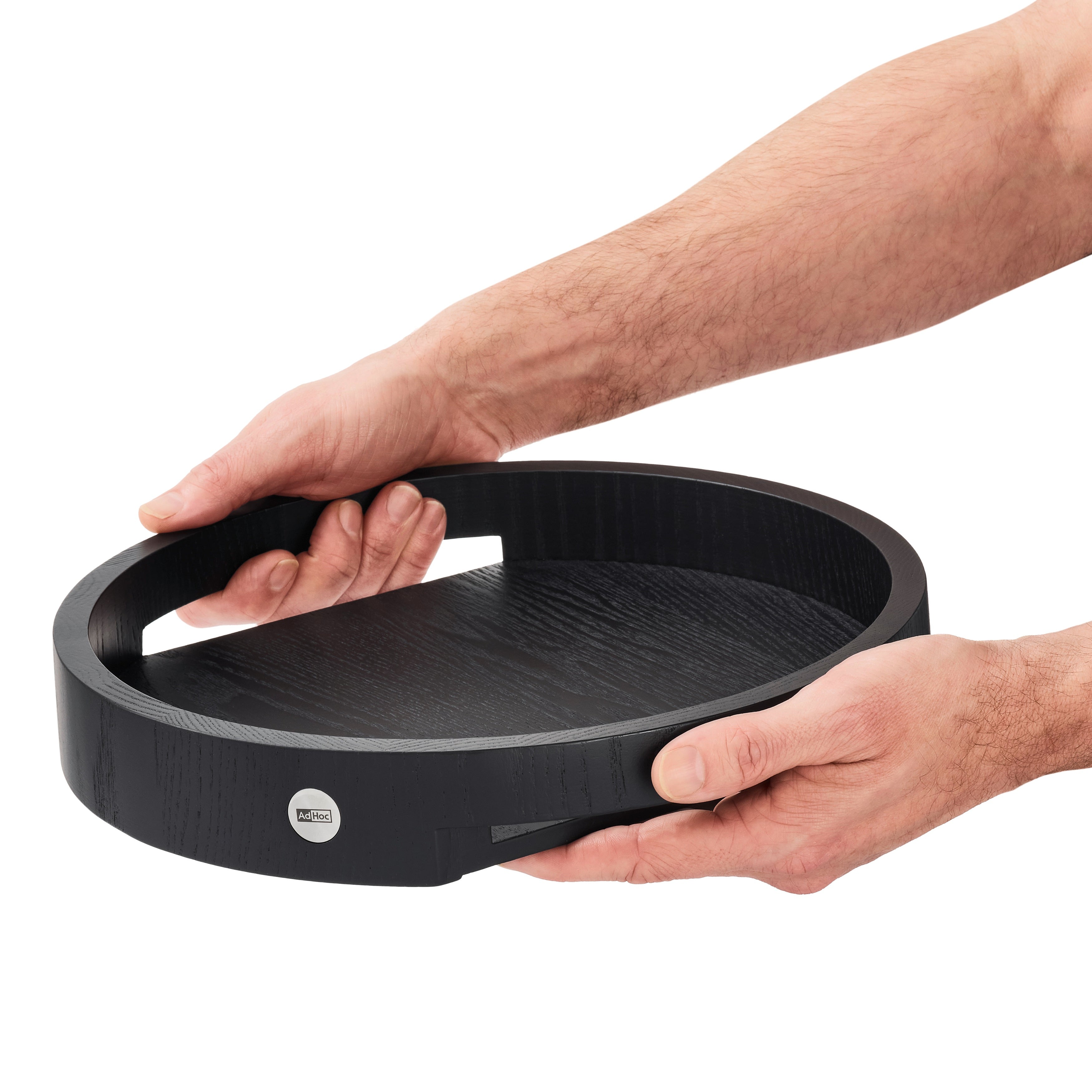 Aura serving tray black