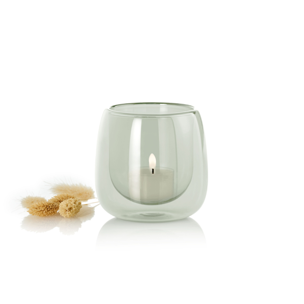 Yuna wind lantern, grey glass